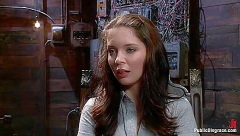 Adorable Jessi Palmer Is Suspended By Just Her Pigtails And Ankles And Fucked