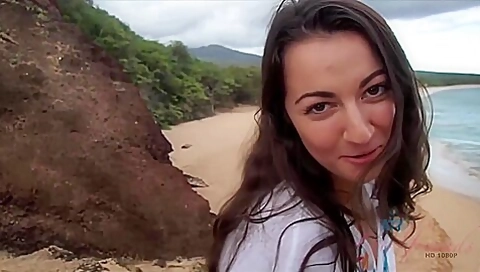 Lily Adams In Lily Leaves Her Mark In The Bushes As Soon As She Gets To Hawaii