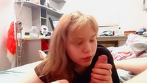 Cutie Jerks Off Cock For The First Time